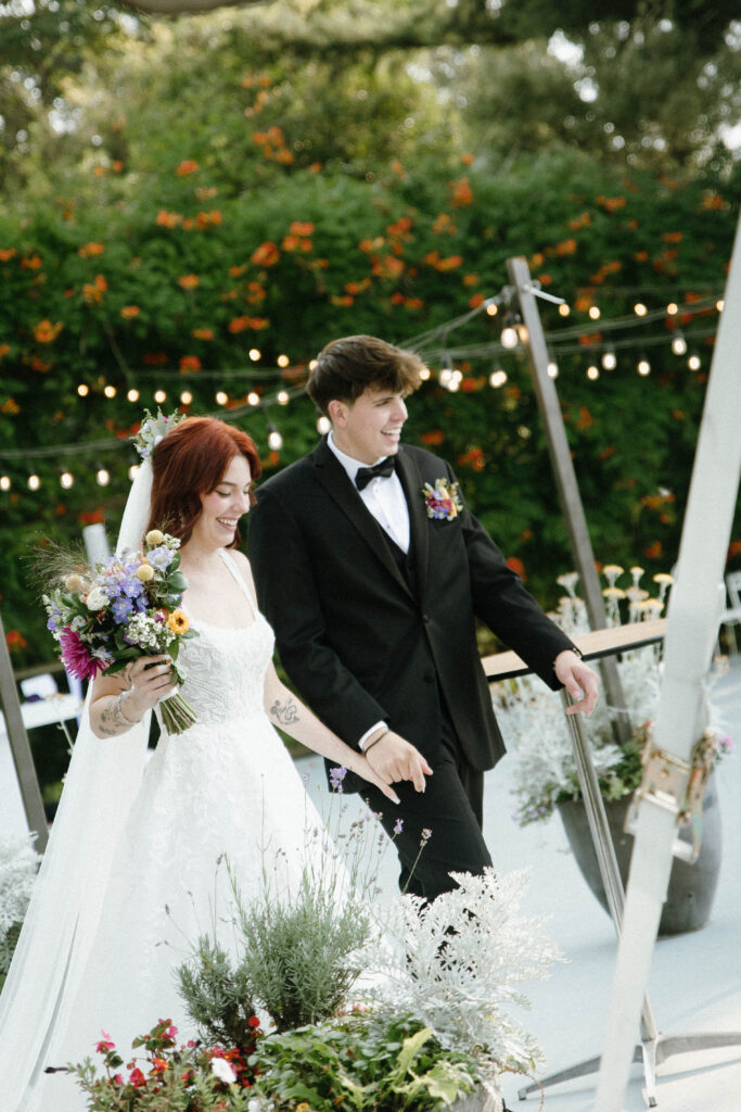 couple grand entrance