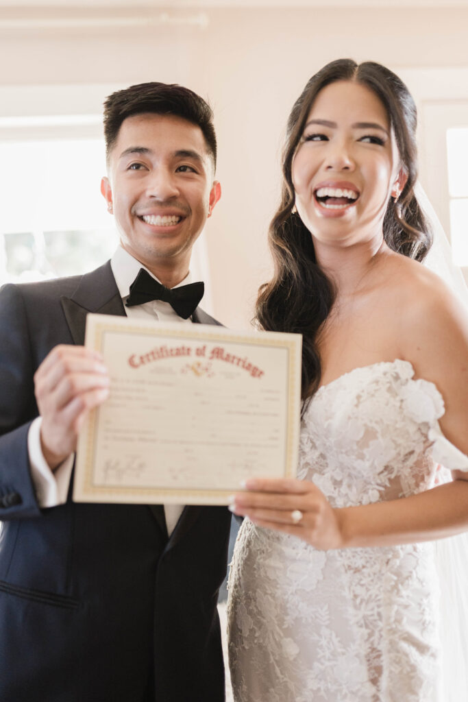 marriage license signing